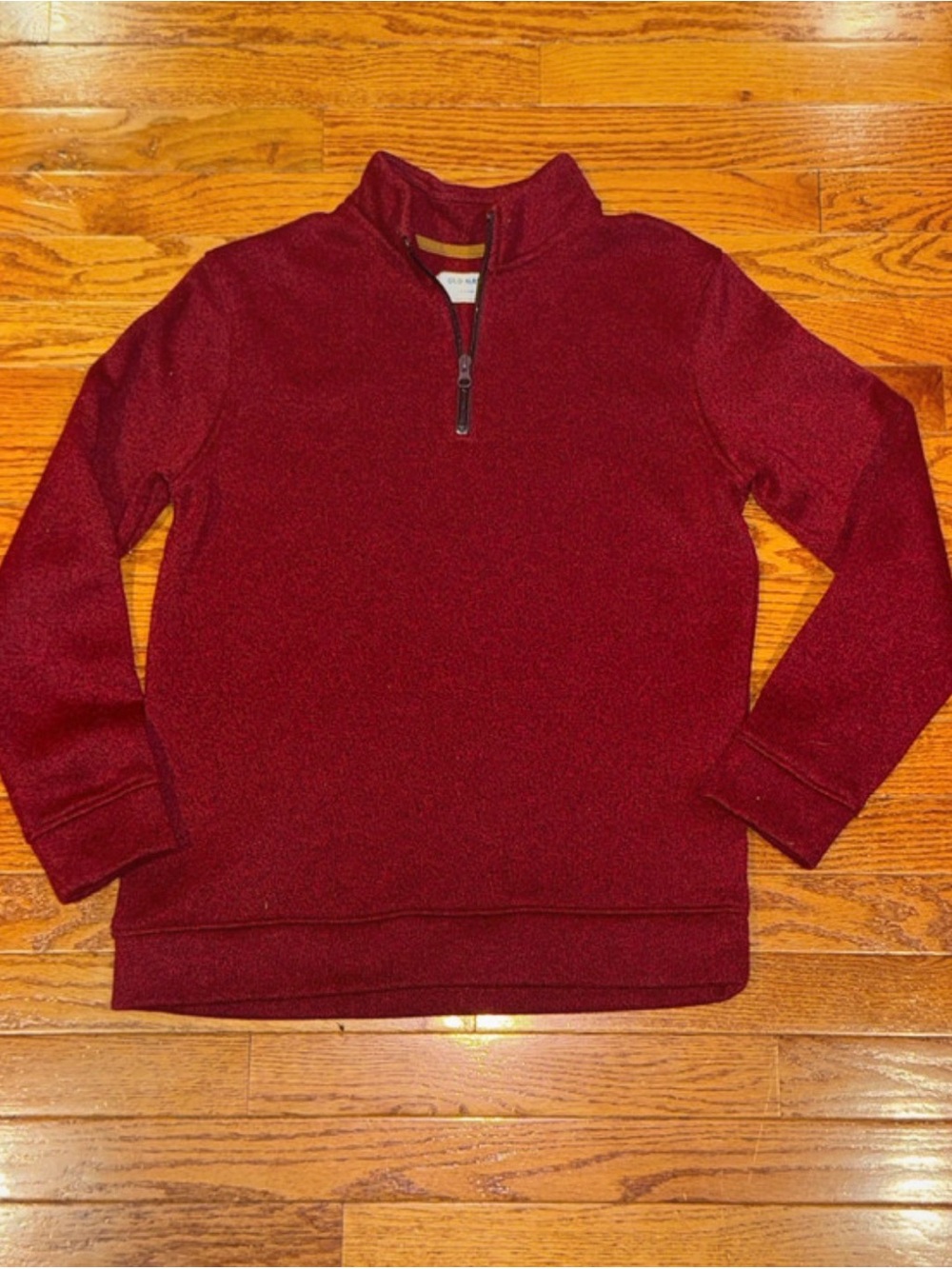 Boys Quarter-Zip Sweater Pullover - Burgundy
